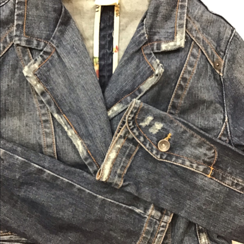 Level 99 Distressed Denim Jacket - image 2